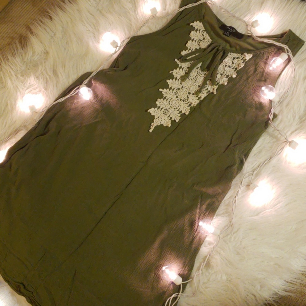 Olive Green Slip Dress